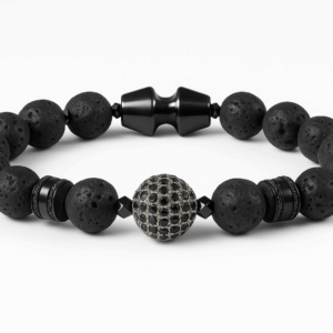 Pulseira Vulcânica, Hematita e Zircônia